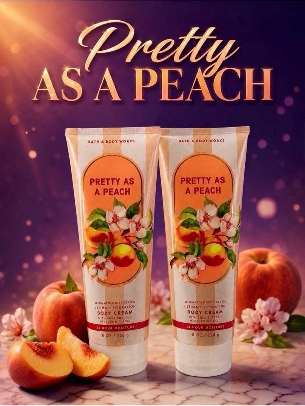 Bath & Body Works Pretty As A Peach Ultimate Hydration Body Cream Duo